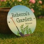 Personalised Novelty Garden Sign For Outside Garden Plaque