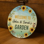 Personalised Welcome To Any Name's Garden Sign For Shed Garden