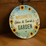 Personalised Welcome To Any Name's Garden Sign For Shed Garden