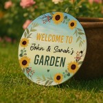 Personalised Welcome To Any Name's Garden Sign For Shed Garden