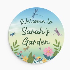 Personalised Welcome To Any Name's Garden Sign Dragonfly Sign