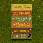 Garden Sign For Outside Funny Garden Rules Sign 22x12cm Acrylic 