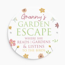 Garden Sign For Outside GARDEN ESCAPE Sign Personalised