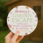 Garden Sign For Outside GARDEN ESCAPE Sign Personalised