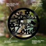 Garden Sign Stress Free Zone Wall Mounted Outdoor Garden Shed 