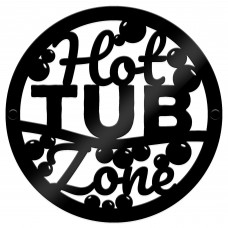 Hot Tub Plaque Wall Mounted Outdoor Garden Signs 23x23cm