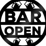 Bar Open Sign Wall Decor For Home Bar Man Cave Garden 35x35cm