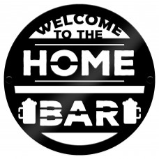 Home Bar Welcome Sign Plaque Garden Bar Man Cave 23x23cm