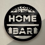 Home Bar Welcome Sign Plaque Garden Bar Man Cave 23x23cm