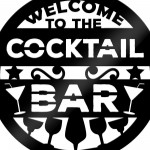 Cocktail Bar Welcome Sign Wall Mounted Home Bar Pub Sign 23x23cm