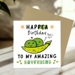Funny Happy Birthday Card For Boyfriend With Kraft Envelope
