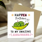 Funny Happy Birthday Card For Girlfriend With Kraft Envelope