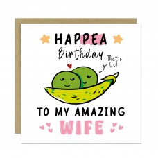 Funny Happy Birthday Card For Wife With Kraft Envelope Included