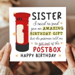 Funny Birthday Card For Sister Novelty Birthday Card For Her