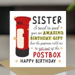 Funny Birthday Card For Sister Novelty Birthday Card For Her