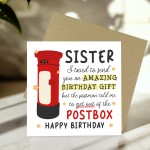 Funny Birthday Card For Sister Novelty Birthday Card For Her