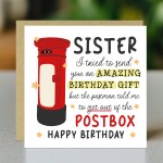 Funny Birthday Card For Sister Novelty Birthday Card For Her