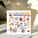 Card Of Appreciation Thank You Card For Teacher Assistant
