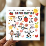 Card Of Appreciation Thank You Card For Teacher Assistant