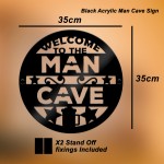 Man Cave Sign  Plaque For Garage Workshop Garden Shed 35x35cm