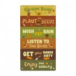 Novelty Garden Signs And Plaques For Outside Garden Rules Sign