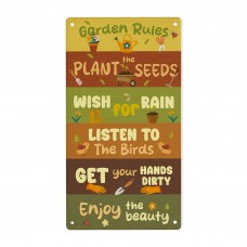 Novelty Garden Signs And Plaques For Outside Garden Rules Sign