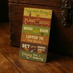 Novelty Garden Signs And Plaques For Outside Garden Rules Sign