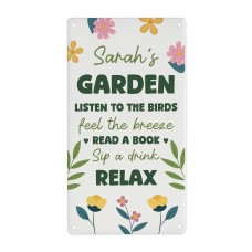Personalised Garden Rules Sign For Outside Welcome Sign