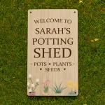 Personalised Potting Shed Sign For Garden Summerhouse Greenhouse