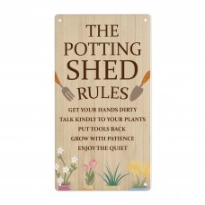 The Potting Shed Rules Sign For Garden Summerhouse Greenhouse