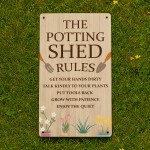 The Potting Shed Rules Sign For Garden Summerhouse Greenhouse