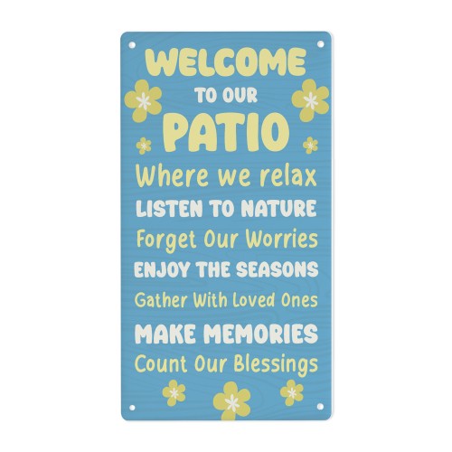 Garden Sign For Patio Hanging Wall Door Sign Welcome Signs