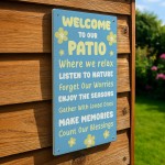 Garden Sign For Patio Hanging Wall Door Sign Welcome Signs