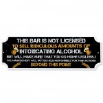 Funny Bar Sign For Home Bar Man Cave Garage 30cm x 10cm