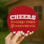 Bar Signs For Home Bar Round Wall Plaque Gift For Men Women