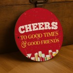 Bar Signs For Home Bar Round Wall Plaque Gift For Men Women
