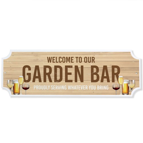 Garden Bar Sign For Home Bar Welcome Sign Man Cave Garage Funny 