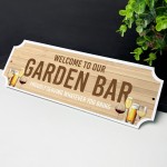 Garden Bar Sign For Home Bar Welcome Sign Man Cave Garage Funny 