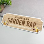 Garden Bar Sign For Home Bar Welcome Sign Man Cave Garage Funny 