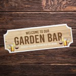Garden Bar Sign For Home Bar Welcome Sign Man Cave Garage Funny 