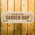 Garden Bar Sign For Home Bar Welcome Sign Man Cave Garage Funny 