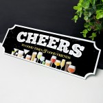 Cheers Plaque Bar Accessories for Home Pub Outside Decoration