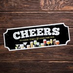 Cheers Plaque Bar Accessories for Home Pub Outside Decoration