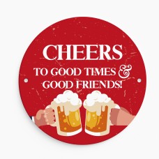 Funny Bar Signs For Outside Round Wall Plaque CHEERS Bar Sign