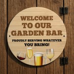 Bar Signs For Home Bar Round Wall Plaque Bar Sign Garden Shed