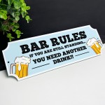 Funny Acrlic Bar Sign For Home Bar Outside BAR RULES Sign 