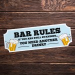 Funny Acrlic Bar Sign For Home Bar Outside BAR RULES Sign 