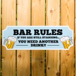 Funny Acrlic Bar Sign For Home Bar Outside BAR RULES Sign 