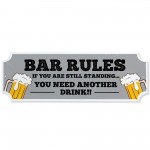 Funny Bar Sign For Home Bar Outside BAR RULES Sign