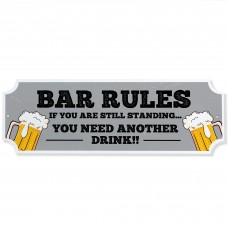 Funny Bar Sign For Home Bar Outside BAR RULES Sign